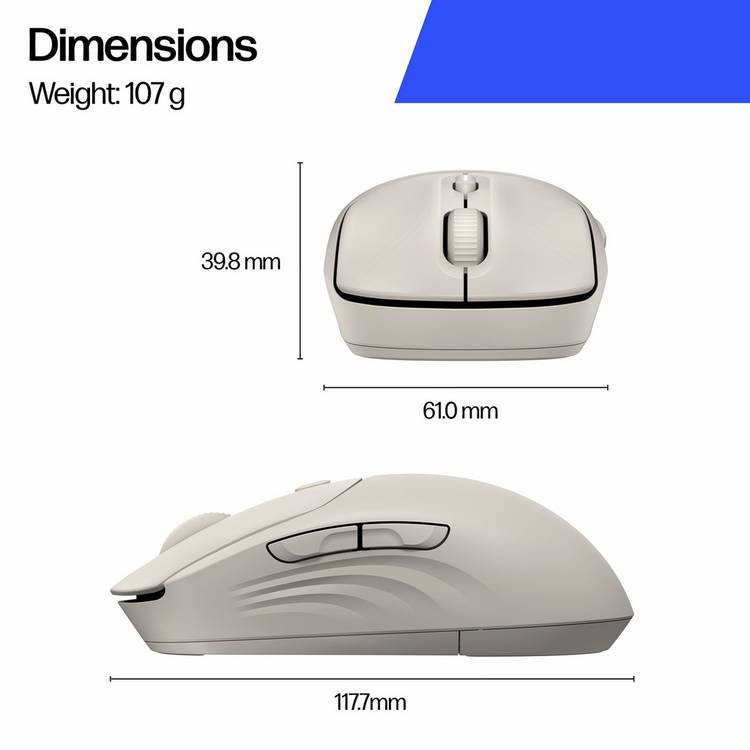 HP 400 quiet wireless mouse Maple, imported from the UK