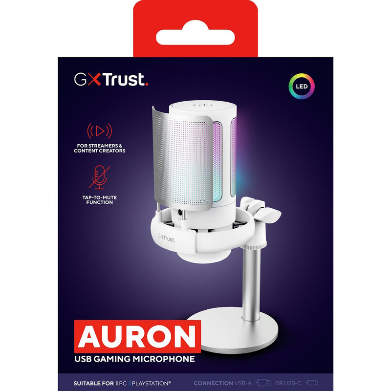 GXTrust Auron USB gaming microphone white, imported from the UK