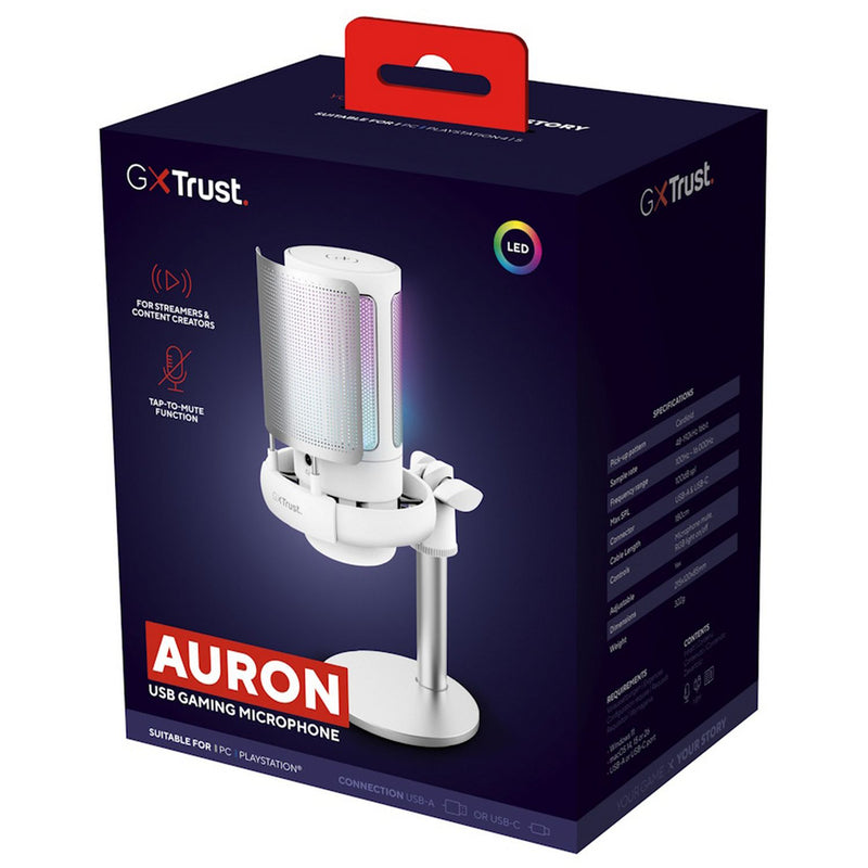 GXTrust Auron USB gaming microphone white, imported from the UK