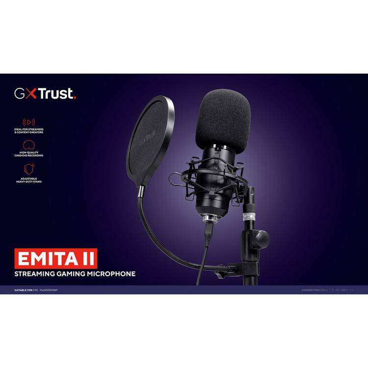 GXTrust Emita II streaming microphone (British brand)