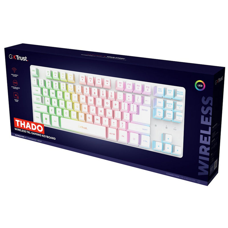 GXTrust 831 Thado TKL wireless gaming keyboard white, imported from the UK
