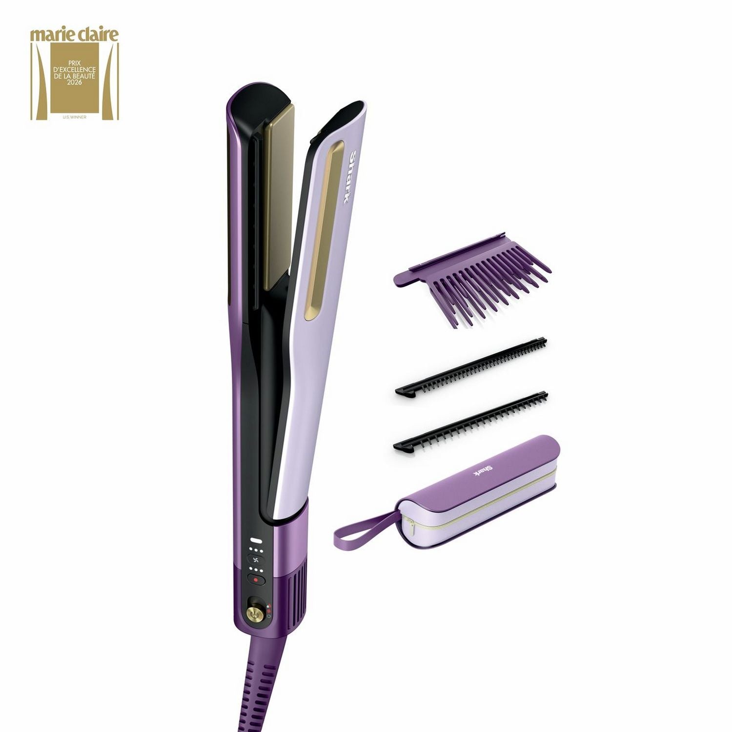 Shark SilkiPro Straight hair styler Plum Satin, UK version