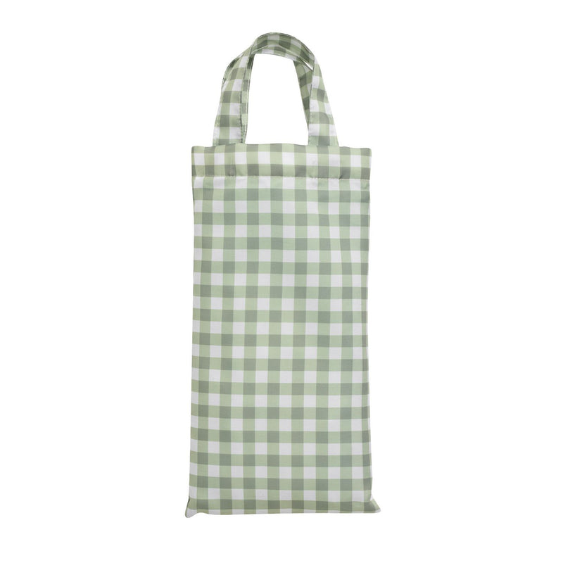 Argos Home gingham shower curtain in sage green - British product
