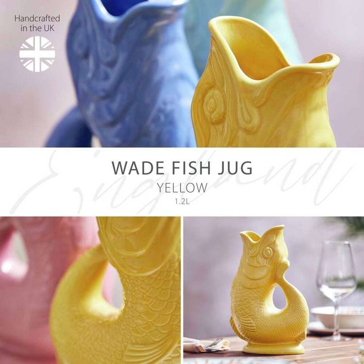 Wade fish jug yellow 1.2L - British product