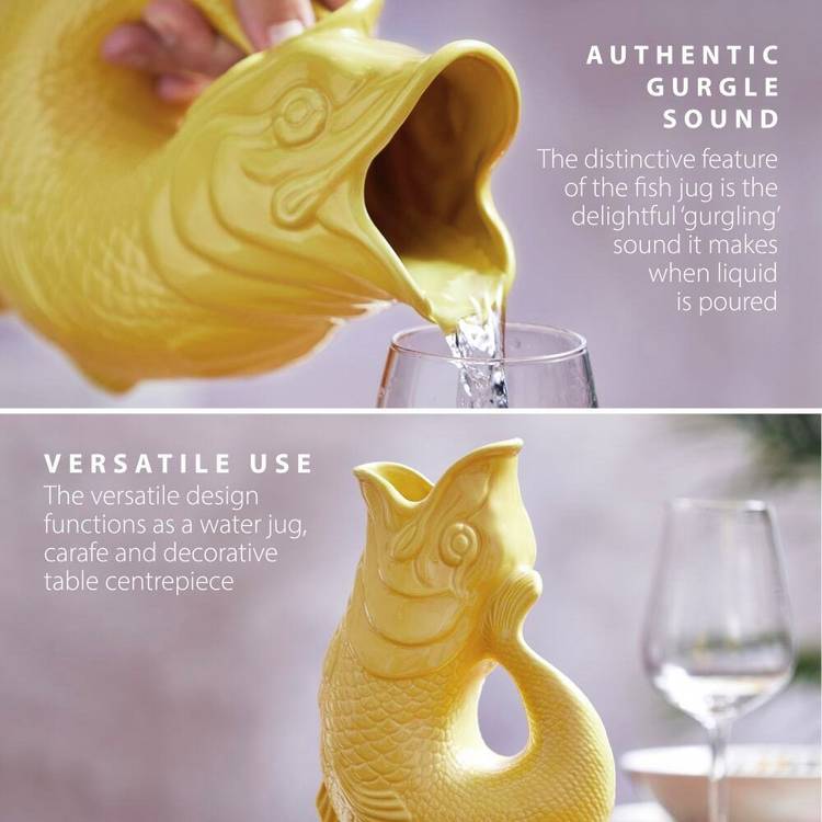 Wade fish jug yellow 1.2L - British product