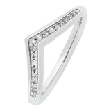 Revere 9ct white gold diamond wedding ring 0.10ct (British brand)