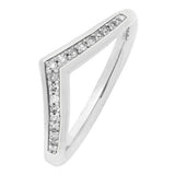 Revere 9ct white gold diamond wedding ring 0.10ct (British brand)