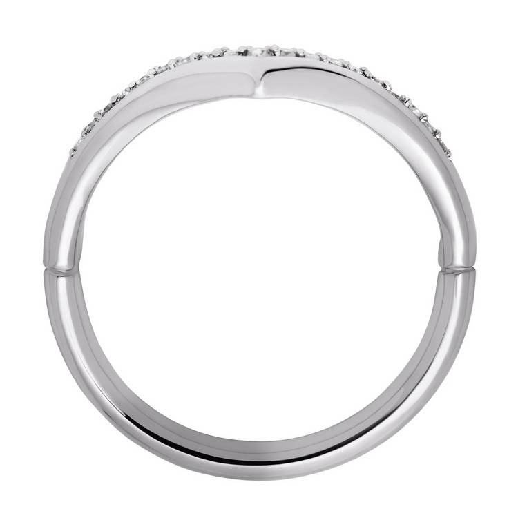 Revere 9ct white gold diamond wedding ring 0.10ct (British brand)