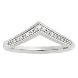 Revere 9ct white gold diamond wedding ring 0.10ct (British brand)