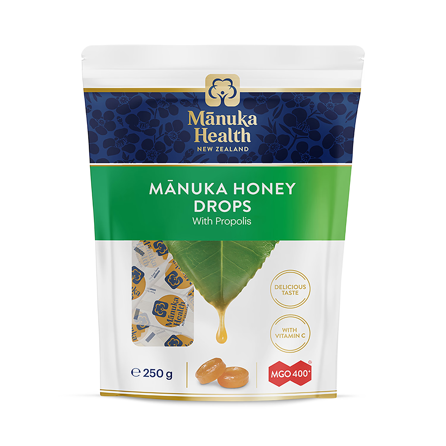 Manuka Health Manuka honey drops MGO 400+ with propolis 250g, imported from the UK