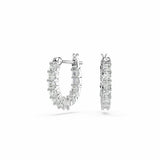 Swarovski hoop earrings white crystal stones 15mm (British brand)