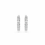 Swarovski hoop earrings white crystal stones 15mm (British brand)