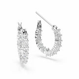 Swarovski hoop earrings white crystal stones 15mm (British brand)