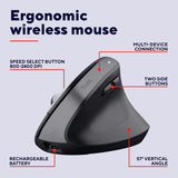 Trust Bayo+ ergonomic wireless mouse multi-device (British brand)