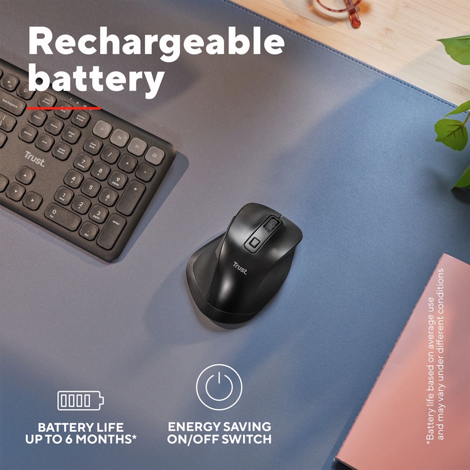 Trust Fyda wireless mouse black, UK version