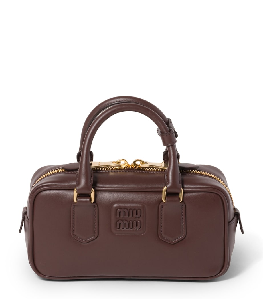 Miu Miu Arcadie top-handle bag calfskin leather, imported from the UK
