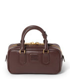 Miu Miu Arcadie top-handle bag calfskin leather, imported from the UK