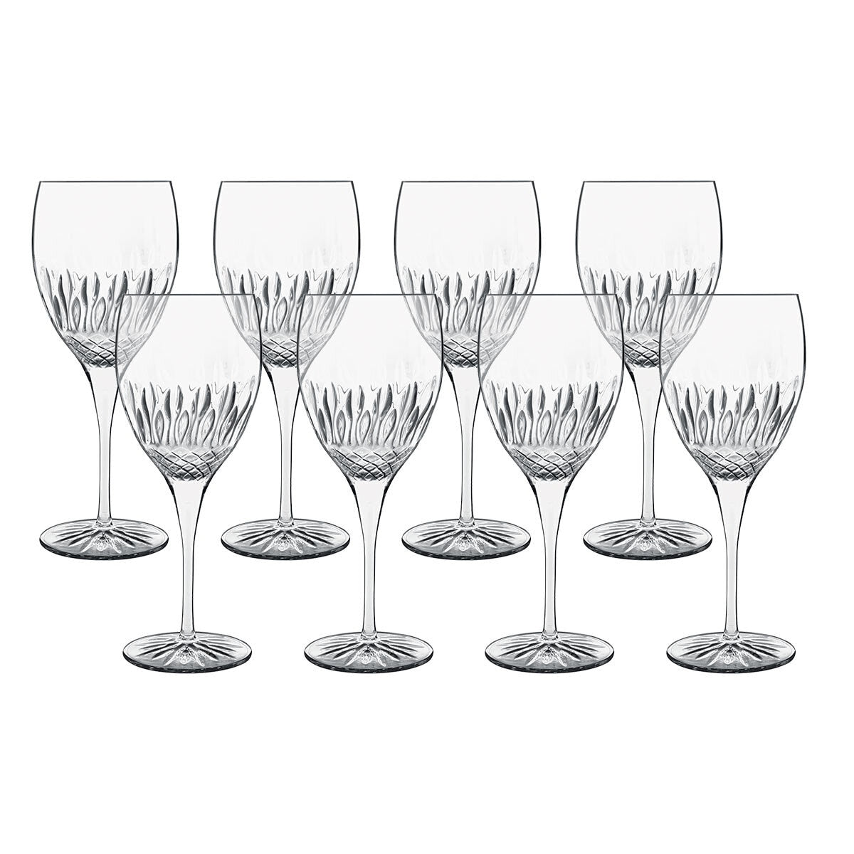 Luigi Bormioli Diamante crystal wine glasses (British brand)