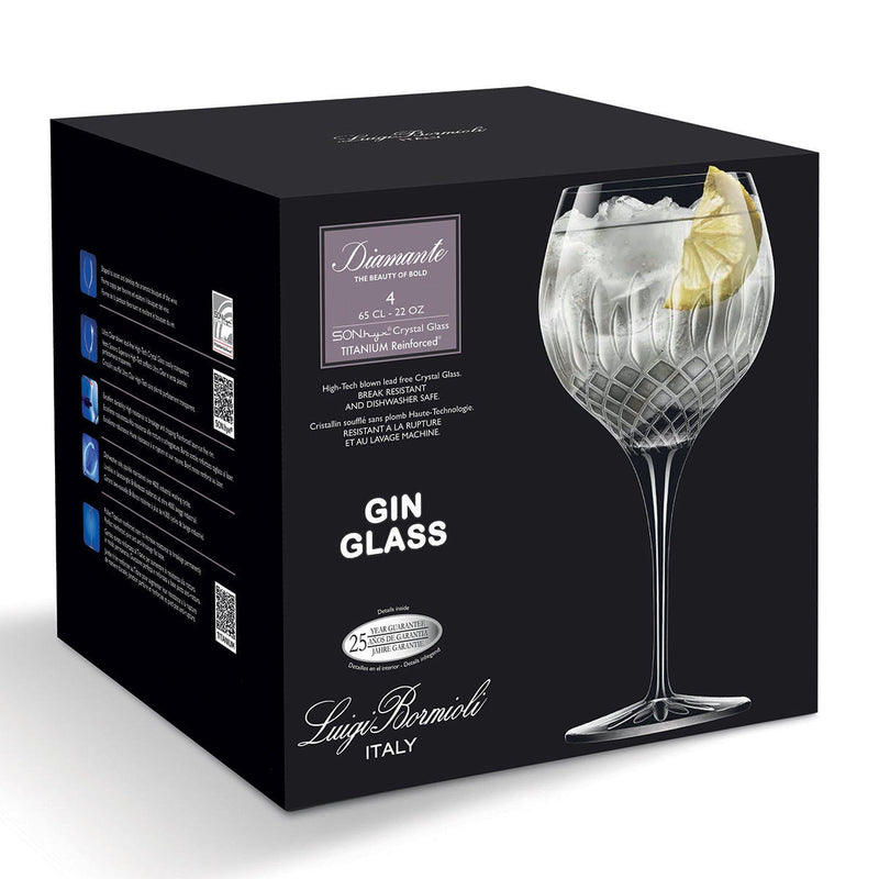 Luigi Bormioli crystal gin glasses 650ml 8 pack, UK version