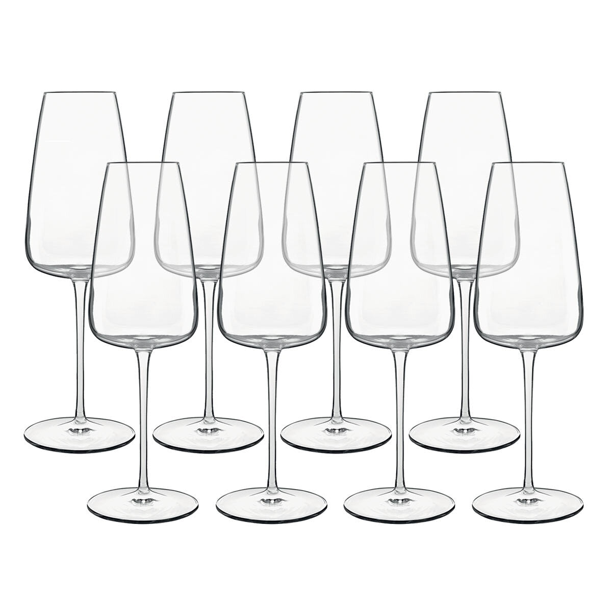 Luigi Bormioli Talismano crystal flute glasses 400ml 8 pack - British product