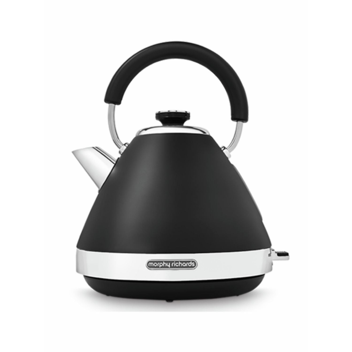Morphy Richards black pyramid kettle 1.5L (British brand)