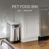 Simplehuman pet food bin stainless steel 25L, imported from the UK