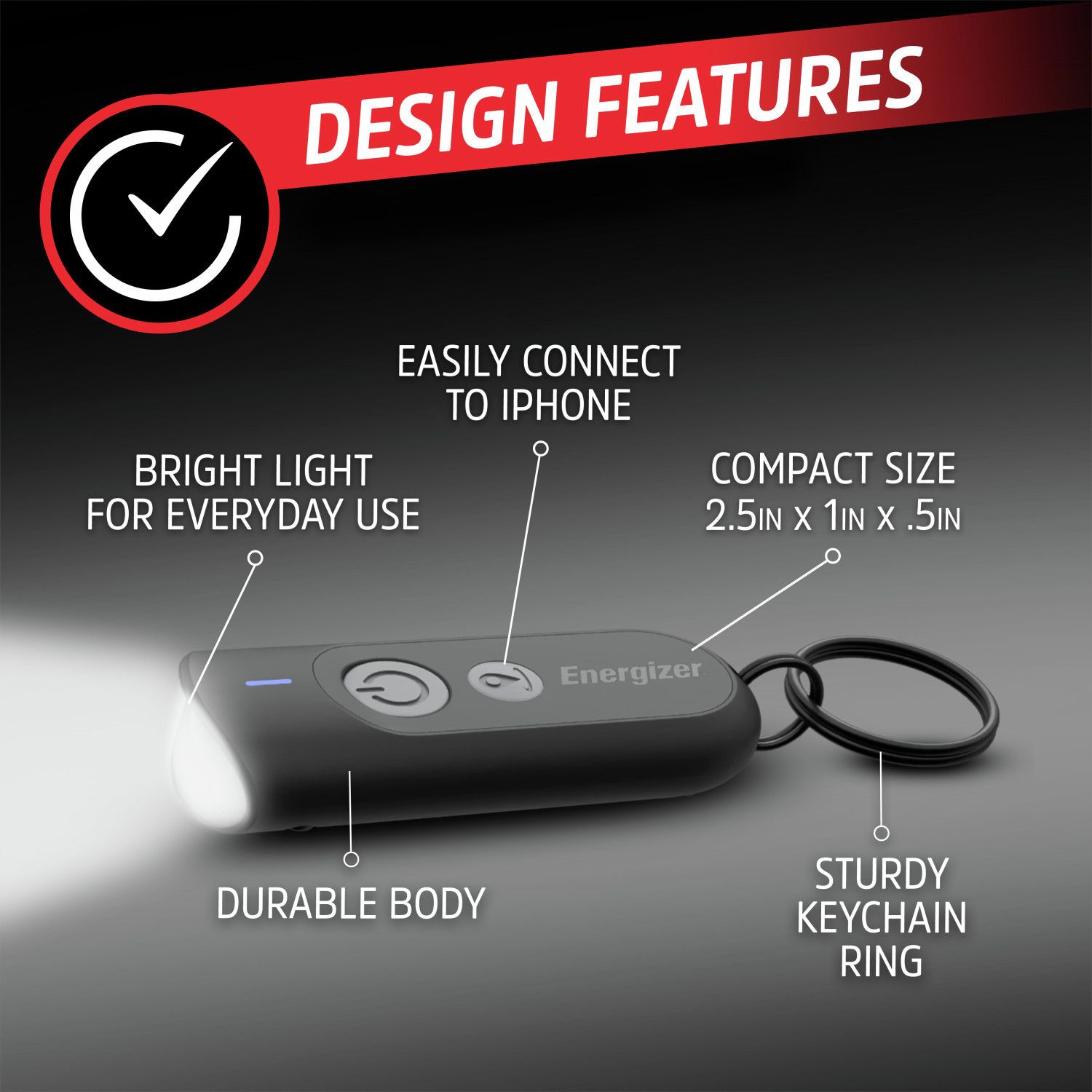 Energizer Find Me Keychain Light 25 lumens, UK version