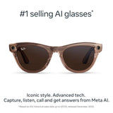 Ray-Ban Meta Skyler Gen 2 smart glasses shiny transparent peach transitions brown, imported from the UK