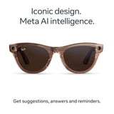 Ray-Ban Meta Skyler Gen 2 smart glasses shiny transparent peach transitions brown, imported from the UK