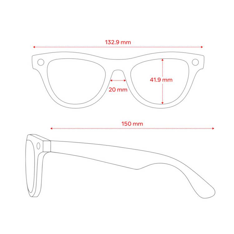 Ray-Ban Meta Skyler Gen 2 smart glasses shiny transparent peach transitions brown, imported from the UK