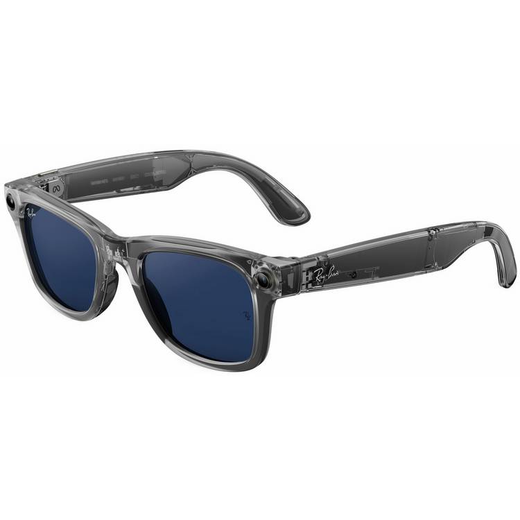 Ray-Ban Meta Wayfarer Gen 2 smart glasses shiny transparent grey, UK version