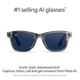 Ray-Ban Meta Wayfarer Gen 2 smart glasses shiny transparent grey, UK version