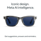 Ray-Ban Meta Wayfarer Gen 2 smart glasses shiny transparent grey, UK version