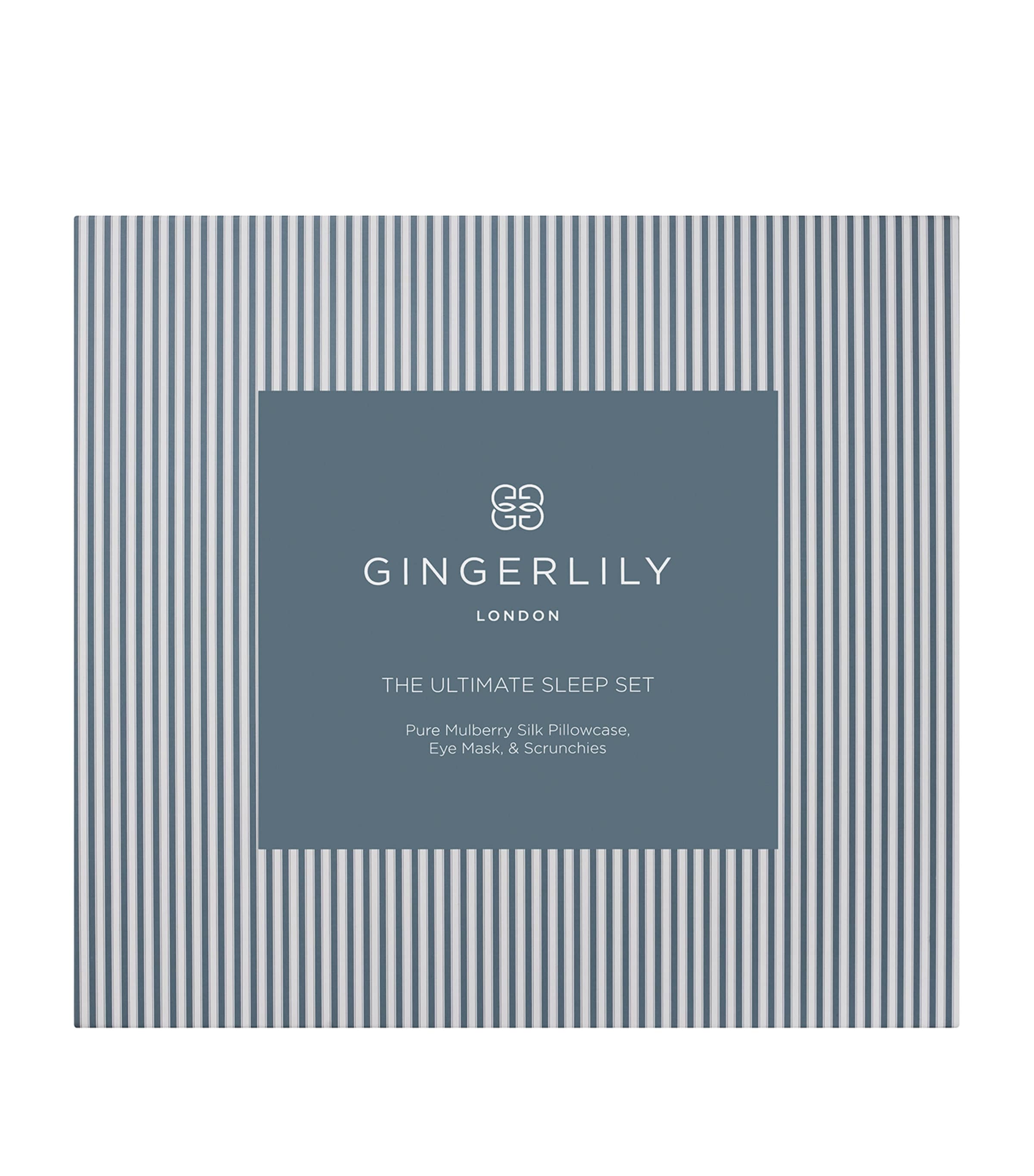 Gingerlily silk sleep set with pillowcase, eye mask, and scrunchies, UK version