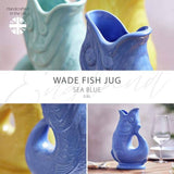 Wade fish jug sea blue 0.6L ceramic, UK version