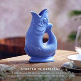Wade fish jug sea blue 0.6L ceramic, UK version