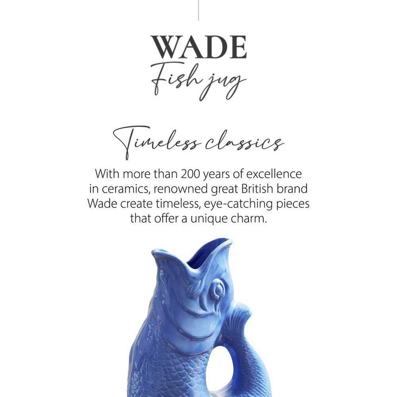 Wade fish jug sea blue 0.6L ceramic, UK version