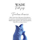 Wade fish jug sea blue 0.6L ceramic, UK version