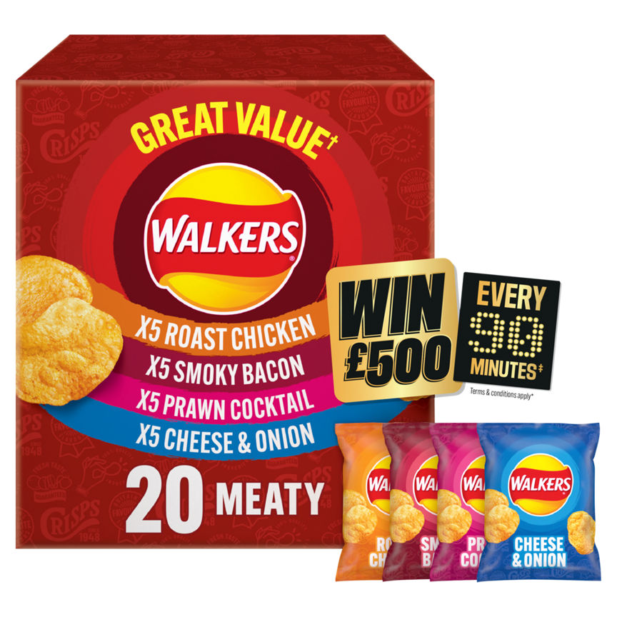 Walkers Meaty Pack 20 x 25g GOODS ASDA   