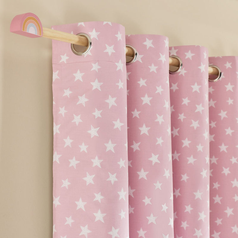 Argos Home Kids Blackout Star Eyelet Curtains - Pink - 168x183cm