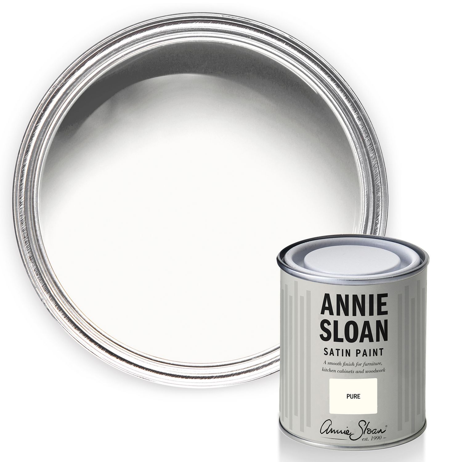 Annie Sloan Satin Paint Pure 750ml, imported from the UK