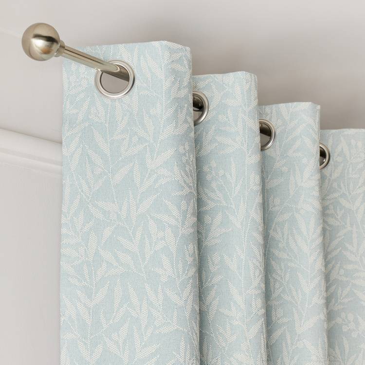 Argos Home blackout jacquard eyelet curtains blue 117x137cm - British product