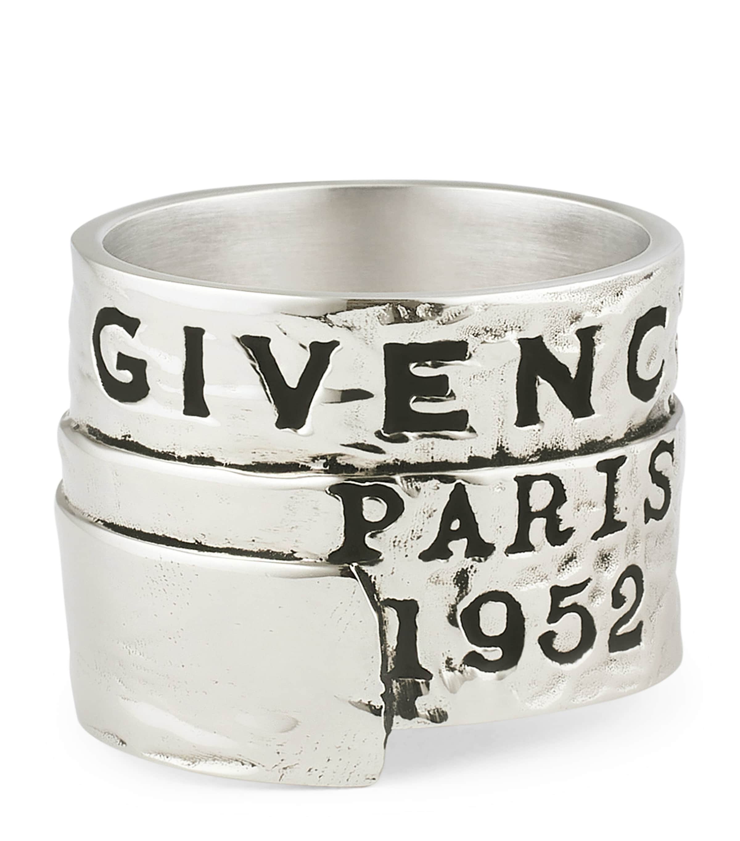 Givenchy Tape Ring black enamelled brass (British brand)