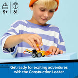 LEGO City construction loader toy with junior minifigure, UK version