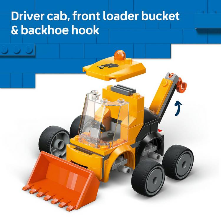 LEGO City construction loader toy with junior minifigure, UK version