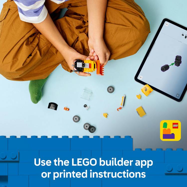 LEGO City construction loader toy with junior minifigure, UK version