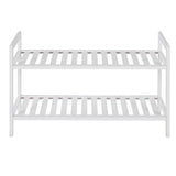 Habitat bamboo shoe rack 2 shelf white (British brand)