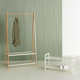 Habitat bamboo shoe rack 2 shelf white (British brand)