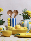 Widdop white ceramic jug vase with lemons, UK version