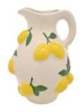 Widdop white ceramic jug vase with lemons, UK version